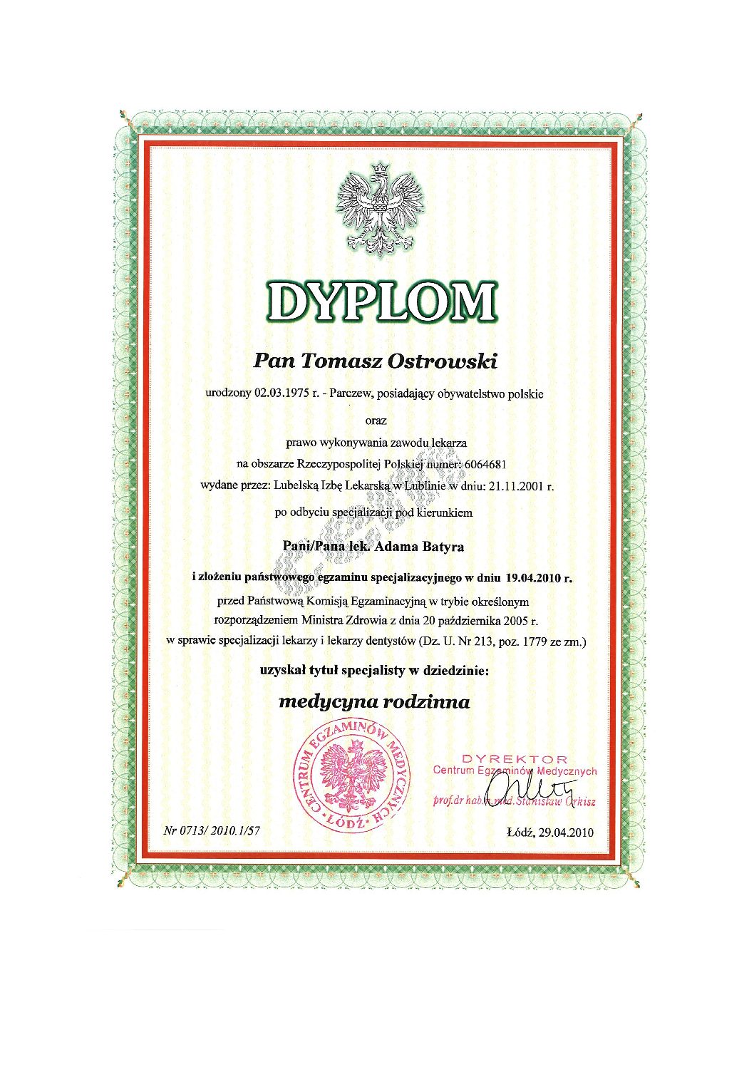 2. Dyplom medycyna rodzinna 2. Dyplom medycyna rodzinna